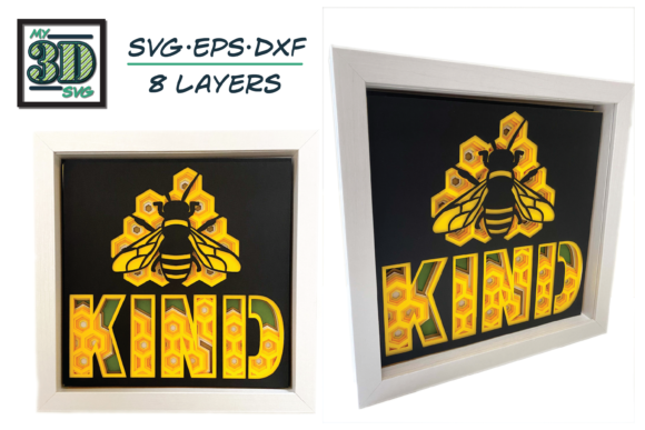 3D Bee - Bee Kind Shadow Box: A Comprehensive Guide to Layered Cardstock Art