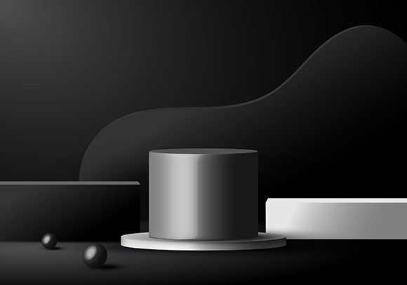 3D Black and White Podiums Geometric: A Professional Analysis for Modern Product Displays