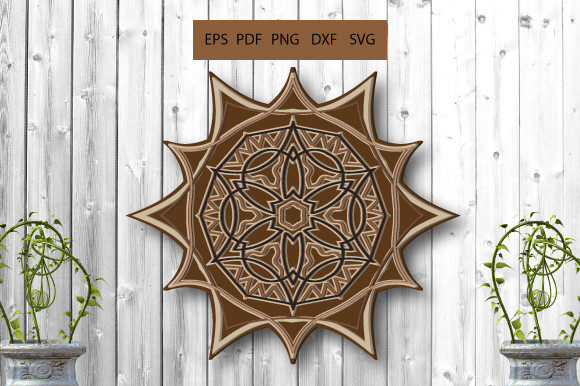 3D Dad's Decorative Layer Mandala SVG14