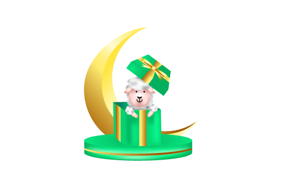 3d Eid Al Adha Sheep on Box Crescent: A Strategic Asset for Seasonal Design