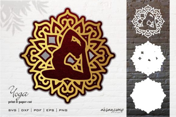 3D Layered Yoga Cut File Vector: Elevating Your Creative Workflow