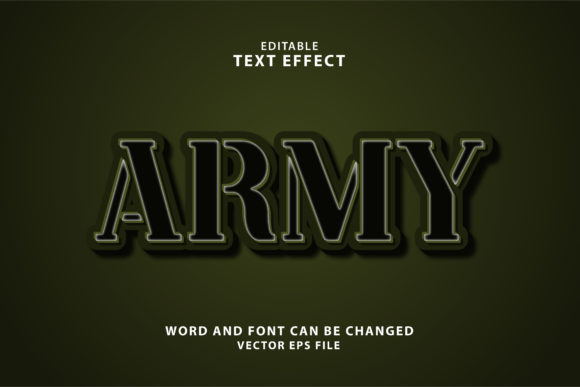 Army 3d Editable Text Effect: The Ultimate Vector Solution for Dynamic Graphics
