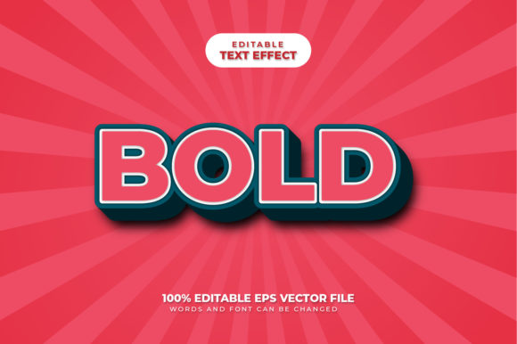 Bold 3D Text Effect: Editable Vector Design for Any Project