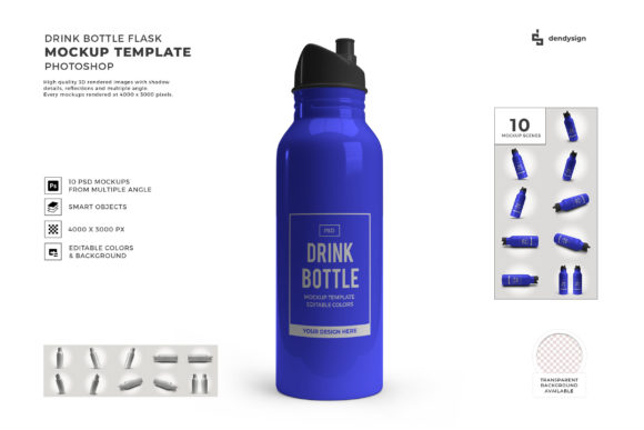 Bringing Your Bottle Flask 3D Mockup Template Bundle to Life