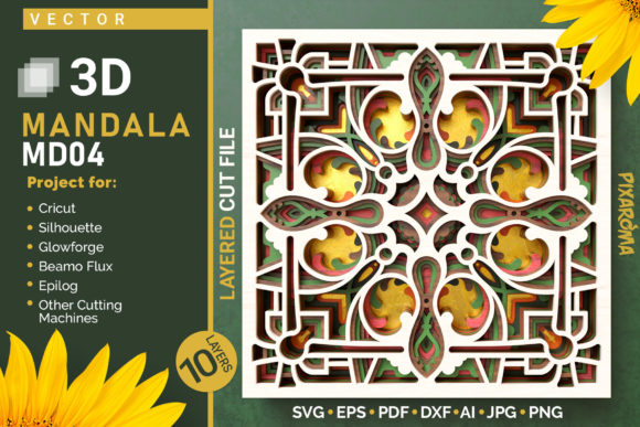 Mandala MD04 3D Layered SVG Cut File: A Comprehensive Guide to Crafting Dimensional Art