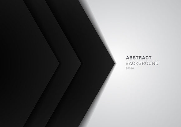 Template 3D Black Triangle Paper Cut Design