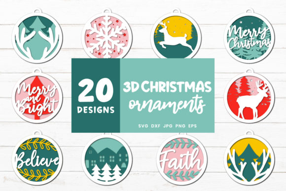Transforming Holiday Decor with the 3D Christmas Ornaments Christmas Decoration Bundle